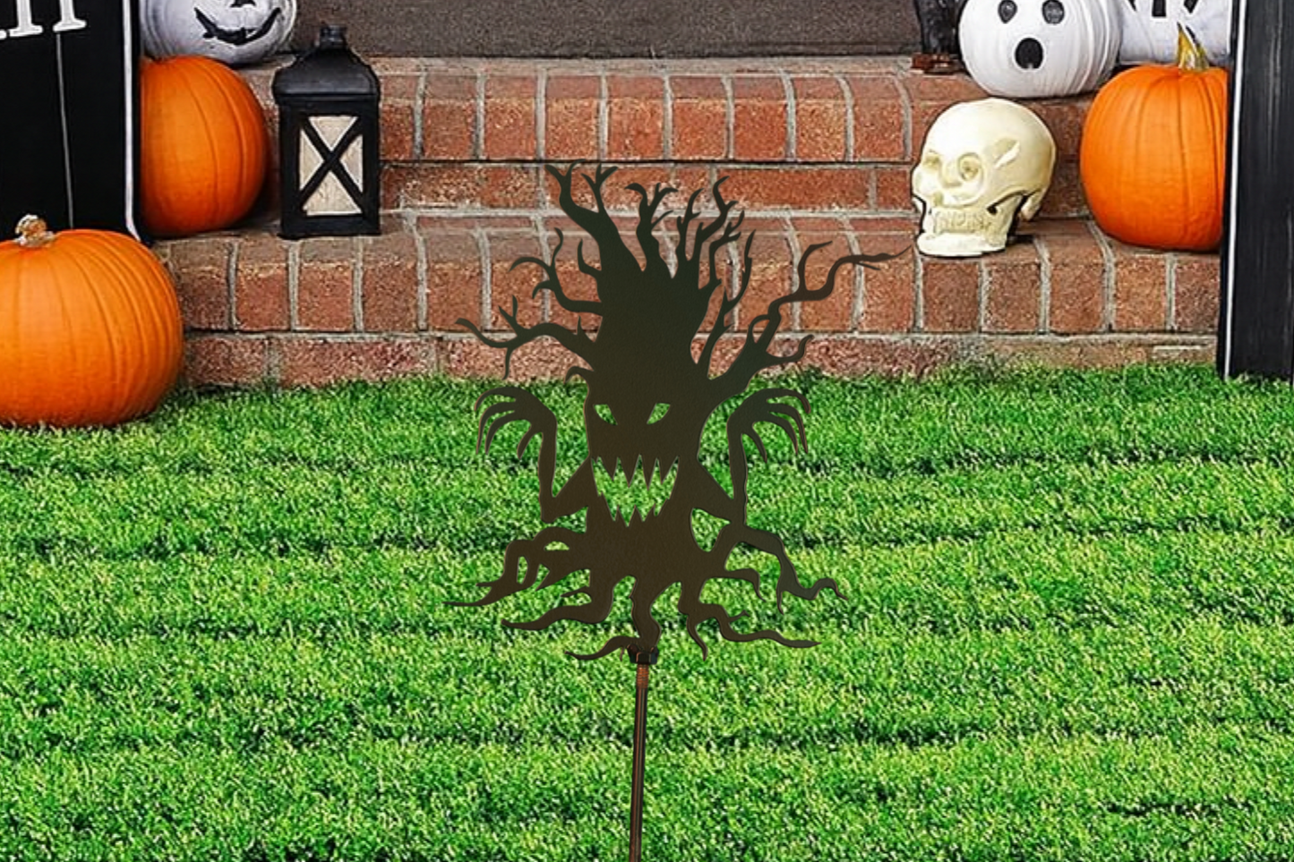 Halloween Spooky Tree Metal Sign