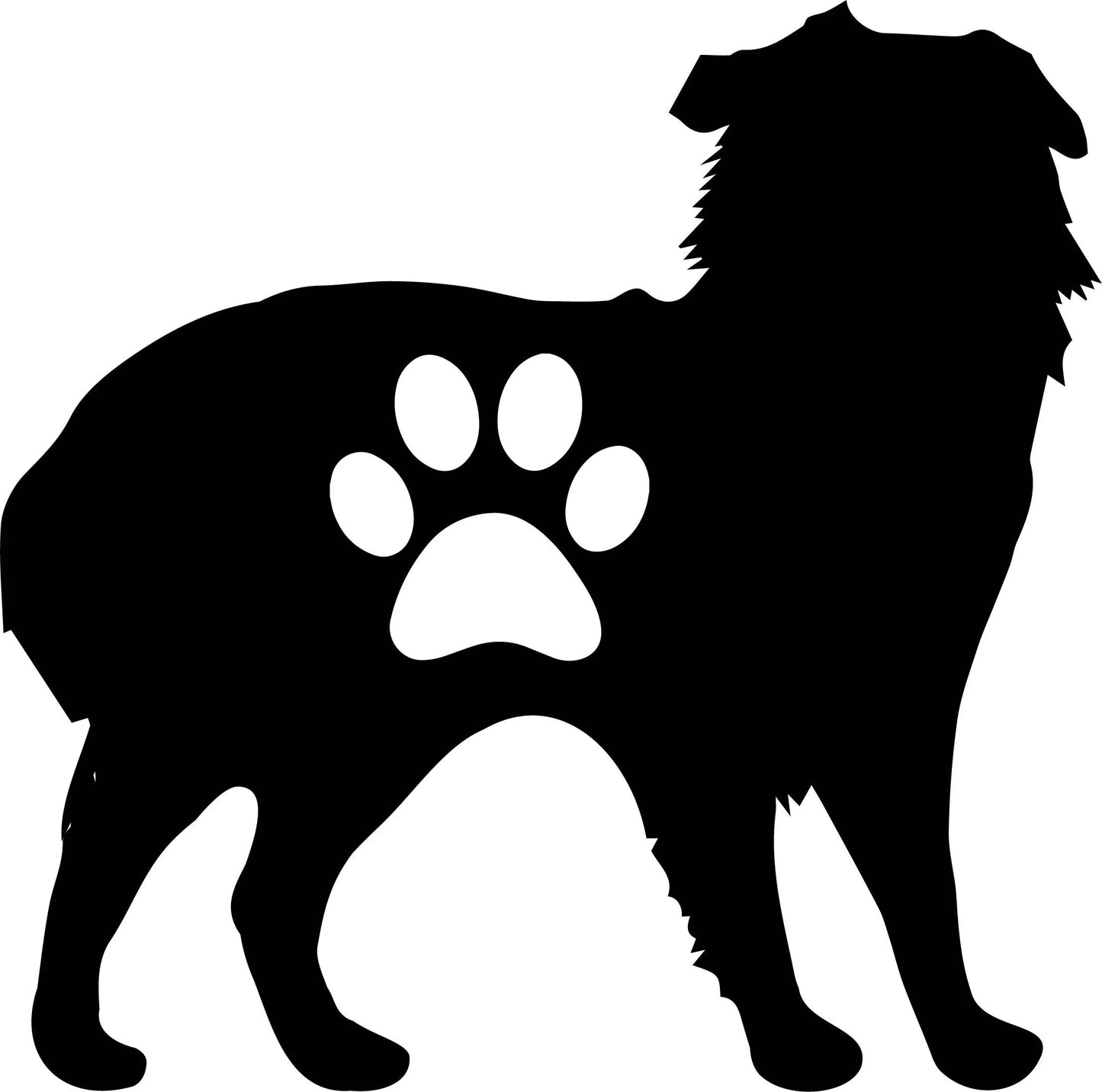 Brittany Dog with Paw Wall Decor
