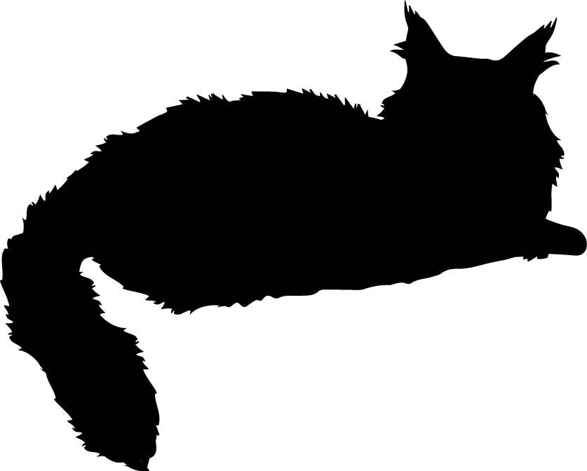 Metal Yard Art Maine Coon Garden Cat Stake Decoration,Long Hair Cat, Yard Art,Spring Garden Decoration, Outdoor Garden Decor, Gift, Memorial Stake Attached(12" Stake Detachable)