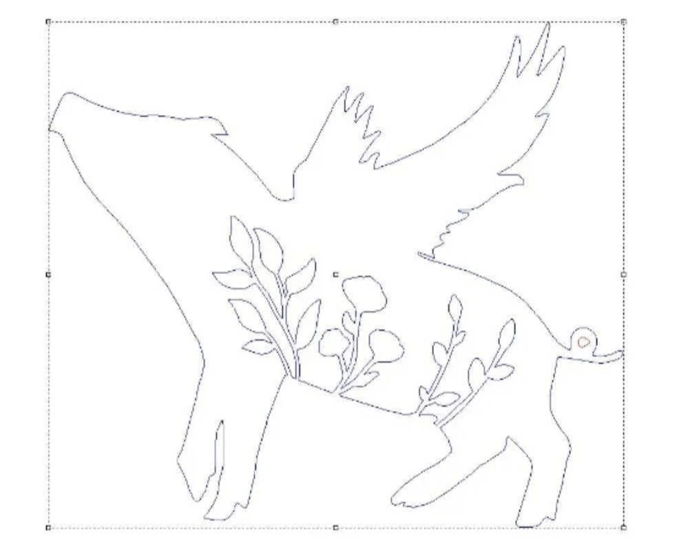 Floral Flying Pig With Wings Garden Stake