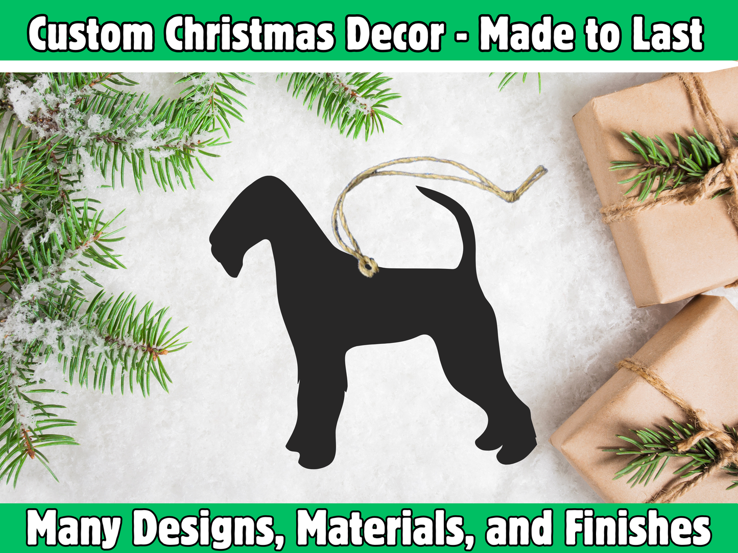 Solid Airedale Terrier Ornament