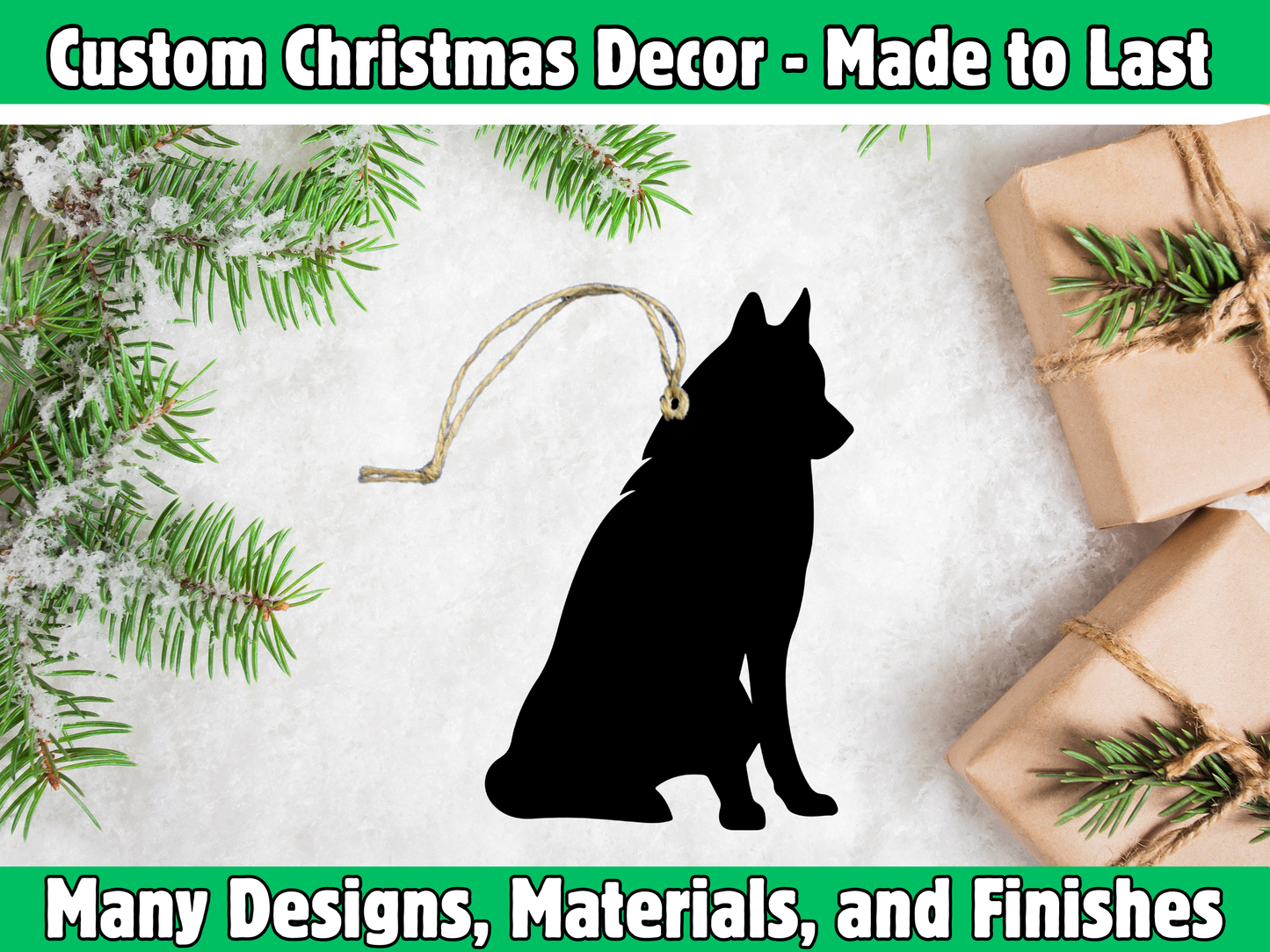 Solid Husky Ornament