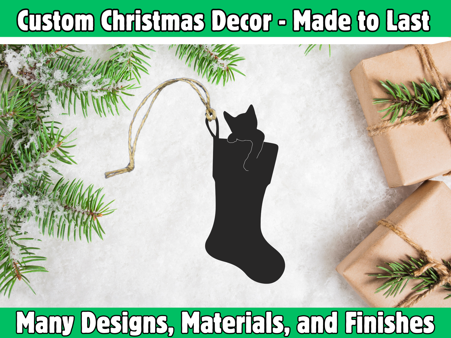 Kitten in Stocking Ornament