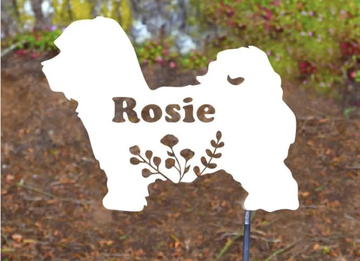 Solid Shih Poo Dog Metal Sign