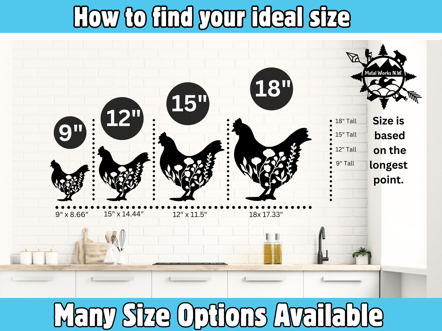 Floral Cow Metal Sign