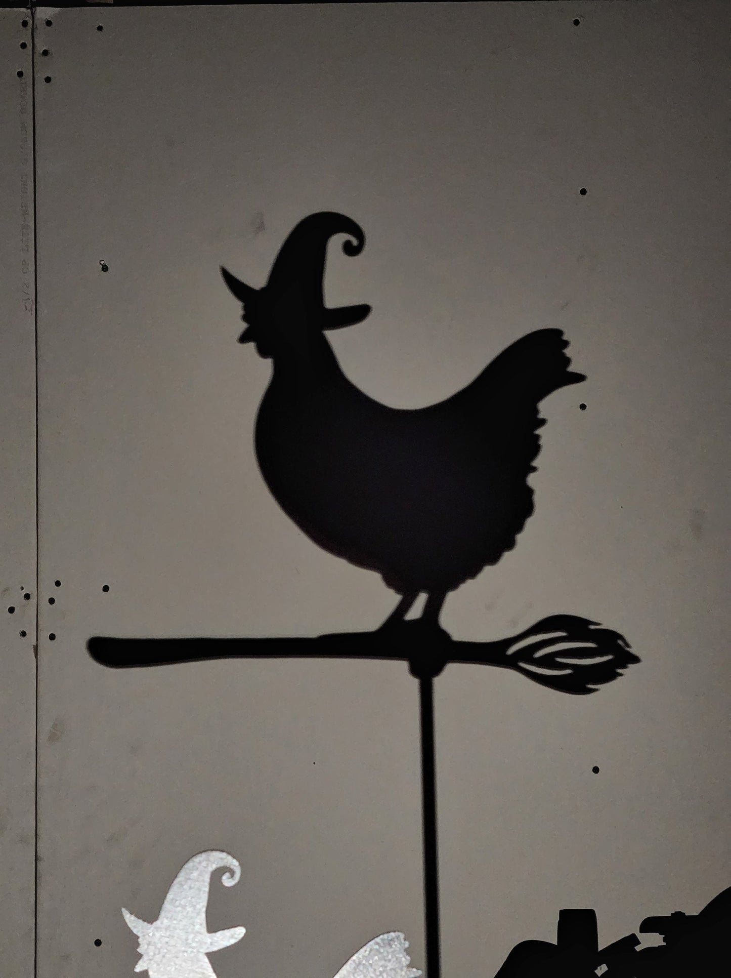 Halloween Witch Chicken Metal Wall Decor