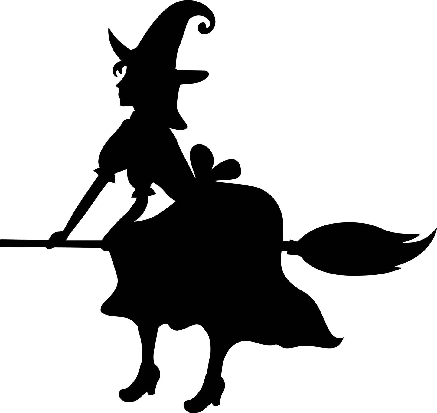 Metal Halloween Cute Witch Decor, Stake Decoration , Garden Art, Yard Art, Hand Made, Fall Decor, Outdoor Garden Decor, Witches,Broom, Post Mount Bracket, Wall Mount w/(Holes)