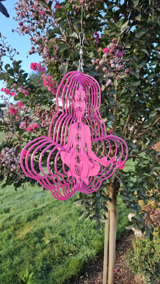 Purple Chakra Yoga Girl Wind Spinner