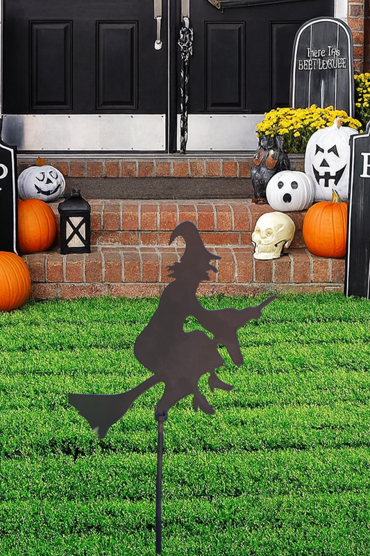 Flying Witch Metal Sign
