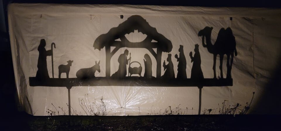 Nativity Metal Yard Sign, Nativity Set, Nativity Scene, Manger Scene, Outdoor Christmas Decor, Christmas Yard Decor, Christian Christmas, Post Mount Bracket, Wall Mount w/(Holes)