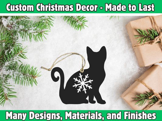 Kitty with Snowflake Ornament