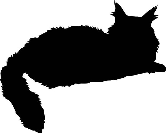 Metal Yard Art Maine Coon Garden Cat Stake Decoration,Long Hair Cat, Yard Art,Spring Garden Decoration, Outdoor Garden Decor, Gift, Memorial, Post Mount Bracket, Wall Mount w/(Holes)