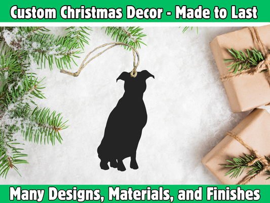 Solid Pit Bull Ornament