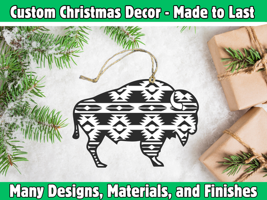 Aztec Buffalo Ornament