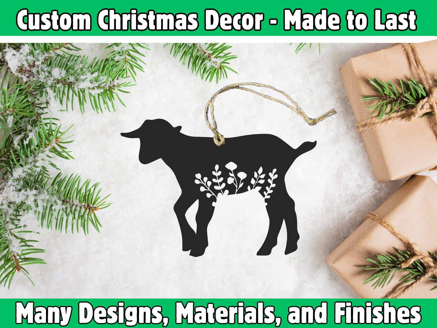 Floral Lamb Ornament