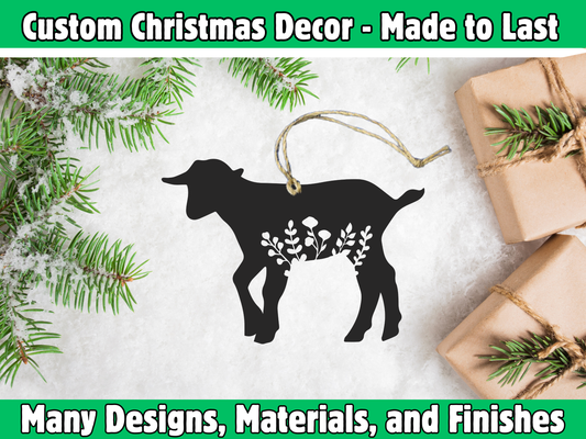 Floral Lamb Ornament