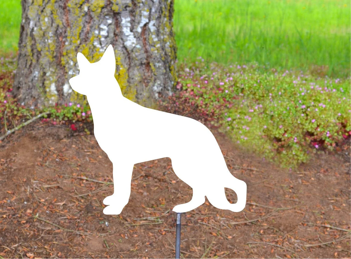 Floral German Shepherd Metal Sign