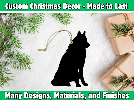 Solid Husky Ornament