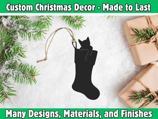 Kitten in Stocking Ornament