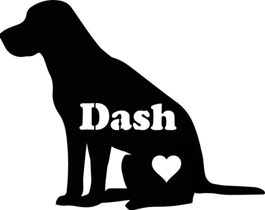 Labrador Dog with Heart Metal Wall Decor