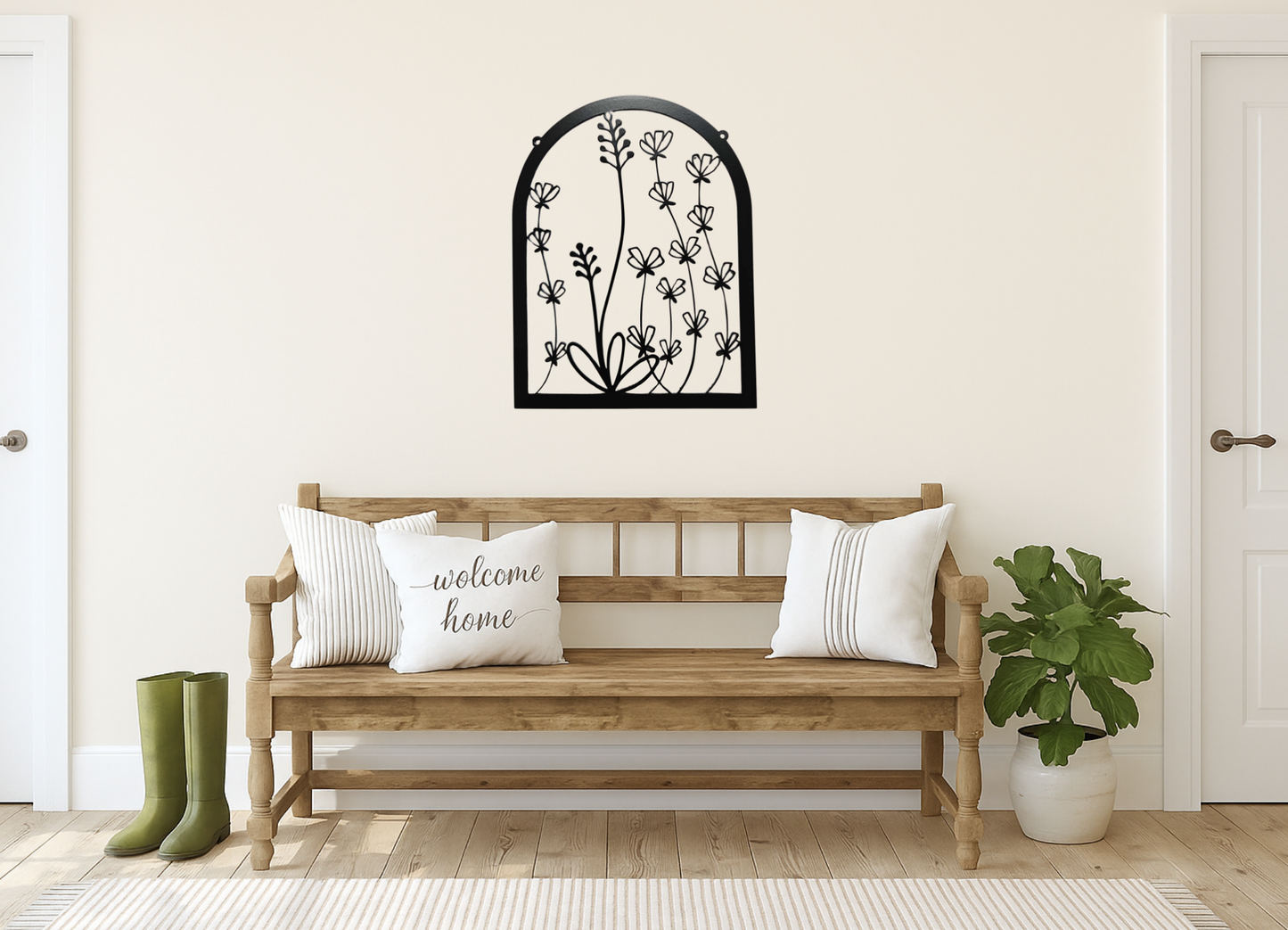 Lavender Arch Metal Sign