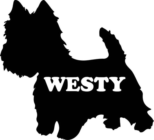 Metal Art West Highland Terrier name memorial Stake Decoration, Westy Love, Yard Art, Garden Decoration, Outdoor Garden Decor puppy, Post Mount Bracket, Wall Mount w/(Holes)