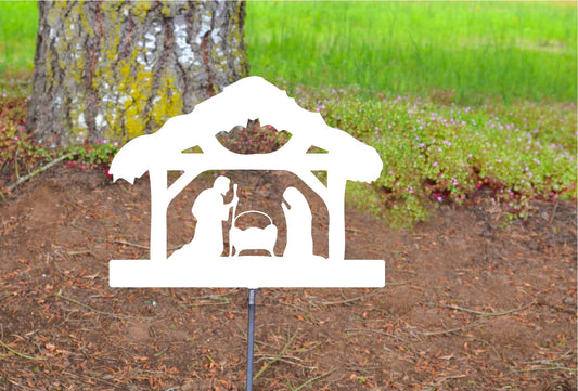 Nativity Metal Yard Sign, Nativity Set, Nativity Scene, Manger Scene, Outdoor Christmas Decor, Christmas Yard Decor, Christian Christmas, Post Mount Bracket, Wall Mount w/(Holes)