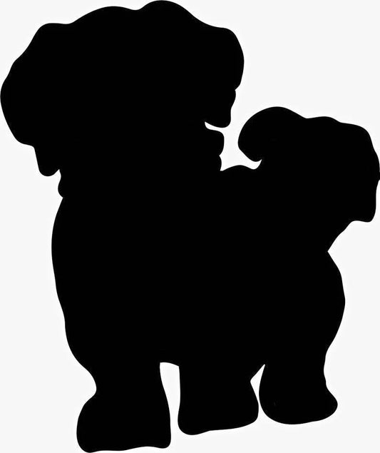 Metal Art Shih Tzu Dog solid Love Stake Decoration, Garden, Yard Art, Spring Garden Decoration, Outdoor Garden Decor puppy, memorial, Post Mount Bracket, Wall Mount w/(Holes)