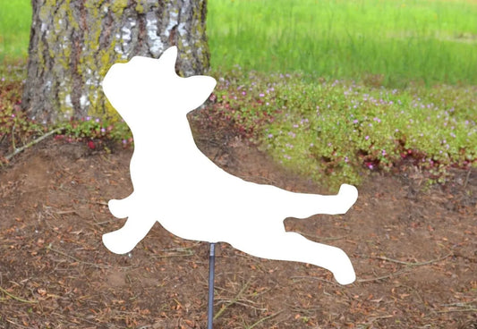 Solid Stretching French Bulldog Metal Sign