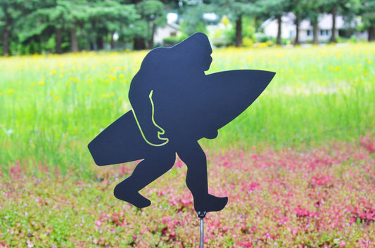 Bigfoot Surfer Metal Wall Decor