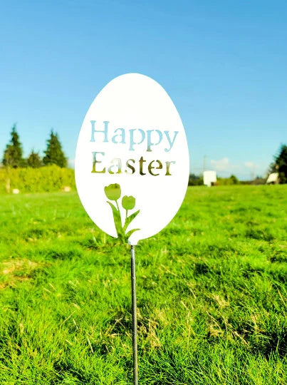 Easter Egg Happy Easter Garden Stake