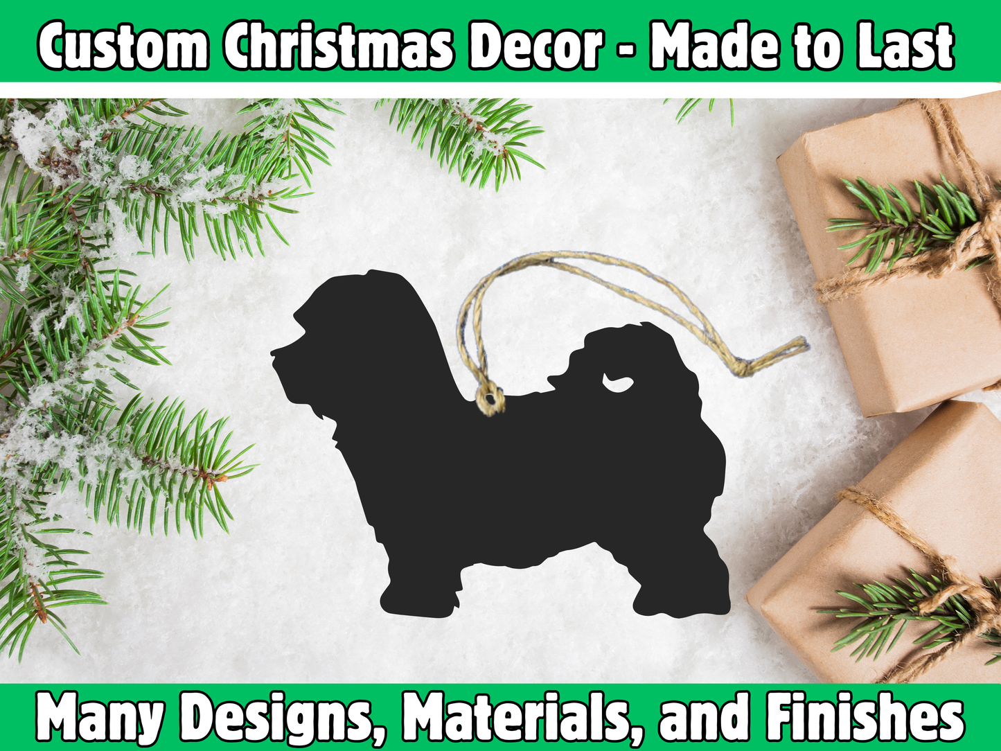 Solid Shih Poo Ornament
