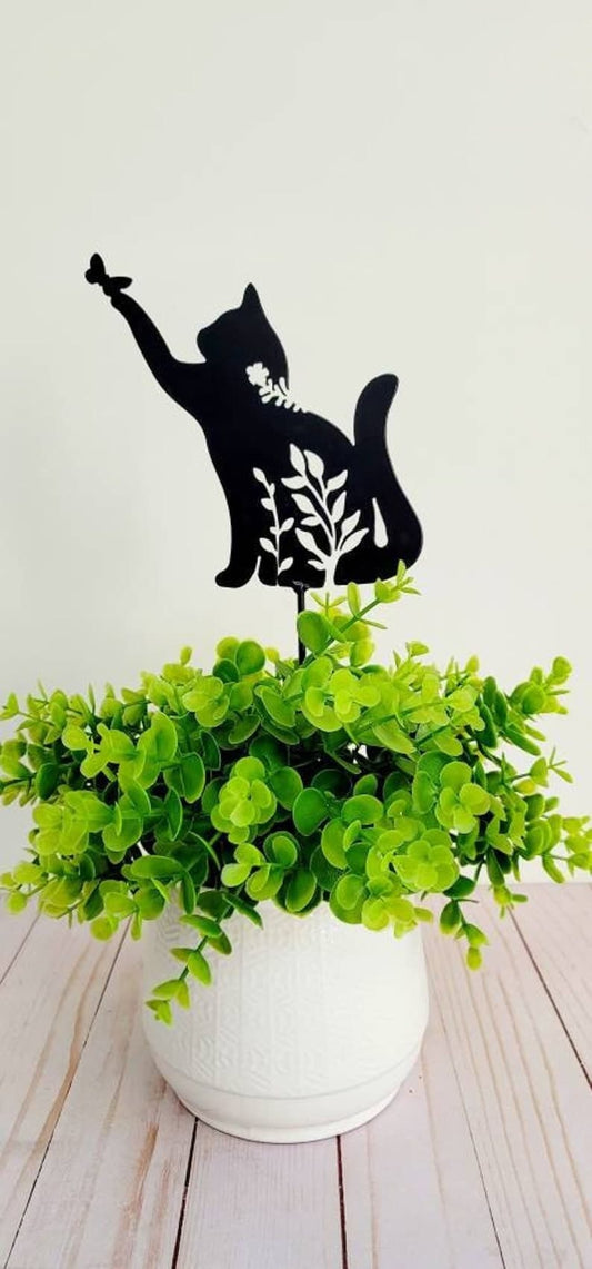 Mini Butterfly Kitty Garden Stake